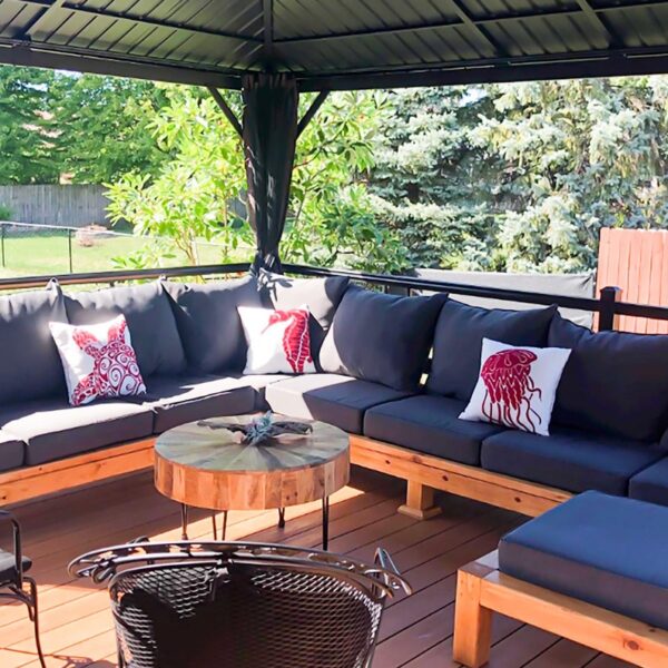 DIY Patio Furniture Sofa Set Plans